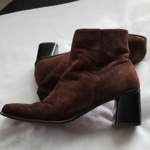 Merona Brown Suede Ankle Boots Sz 8.5
